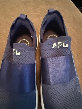 APL Men's Navy Slip-On Knit Sneakers with White Sole